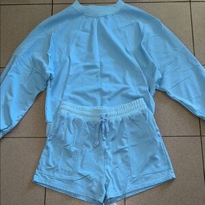 Amazon Essentials Women's Light Blue Sweater Set